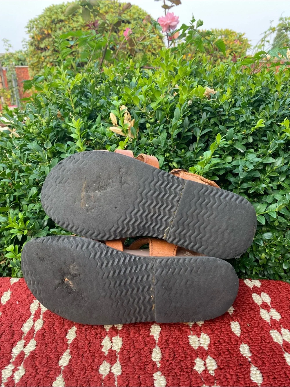 Real Genuine Men’s Brown Leather Fisherman Sandals Size 7